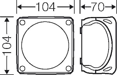 Коробка ответвительная KF 0400 G-размеры